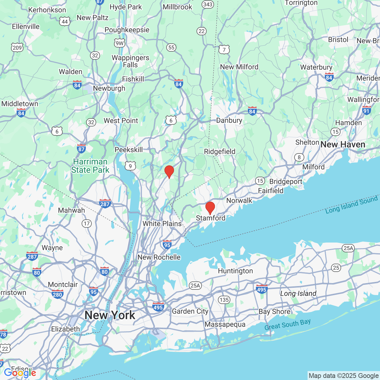 Google map image of our locations